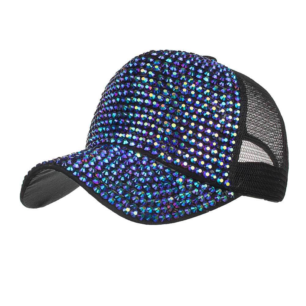 Korean Style Rhinestone Baseball Cap for Sun Protection