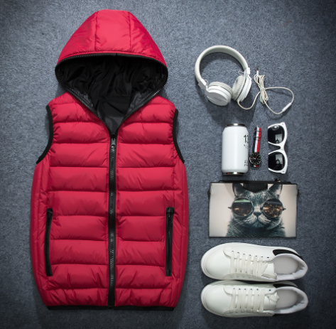 Korean Style Couple's Down Cotton Vest for Fall/Winter