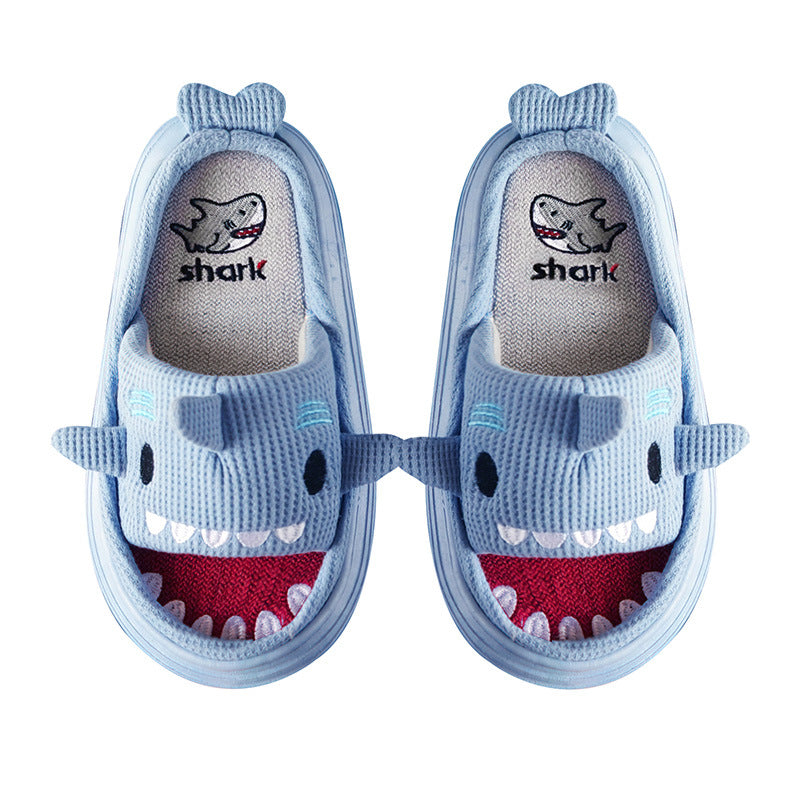 Cute Shark Slippers for Women - Indoor Non-Slip Linen