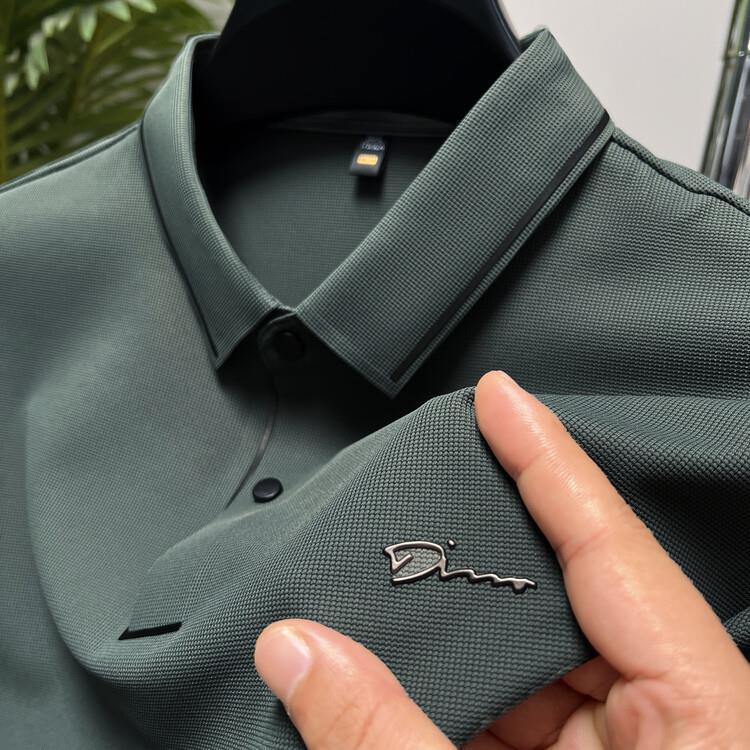 2023 Summer Men's Polo Shirt - Slim Fit Ice Silk Tee