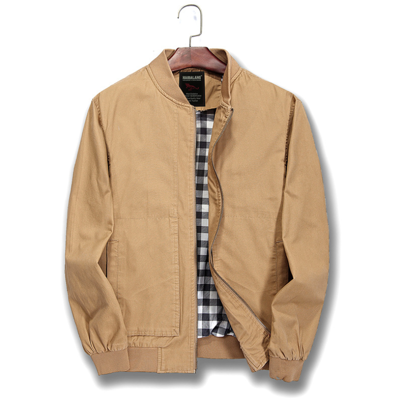 Men's Slim Fit Cotton Casual Baseball Jacket