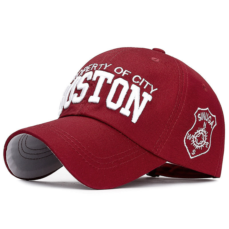 Korean Style Multi-Color Sun Baseball Cap with Embroidery