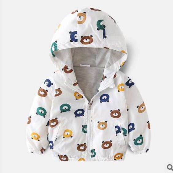 Boys' Casual Hooded Windbreaker Jacket for Spring/Fall