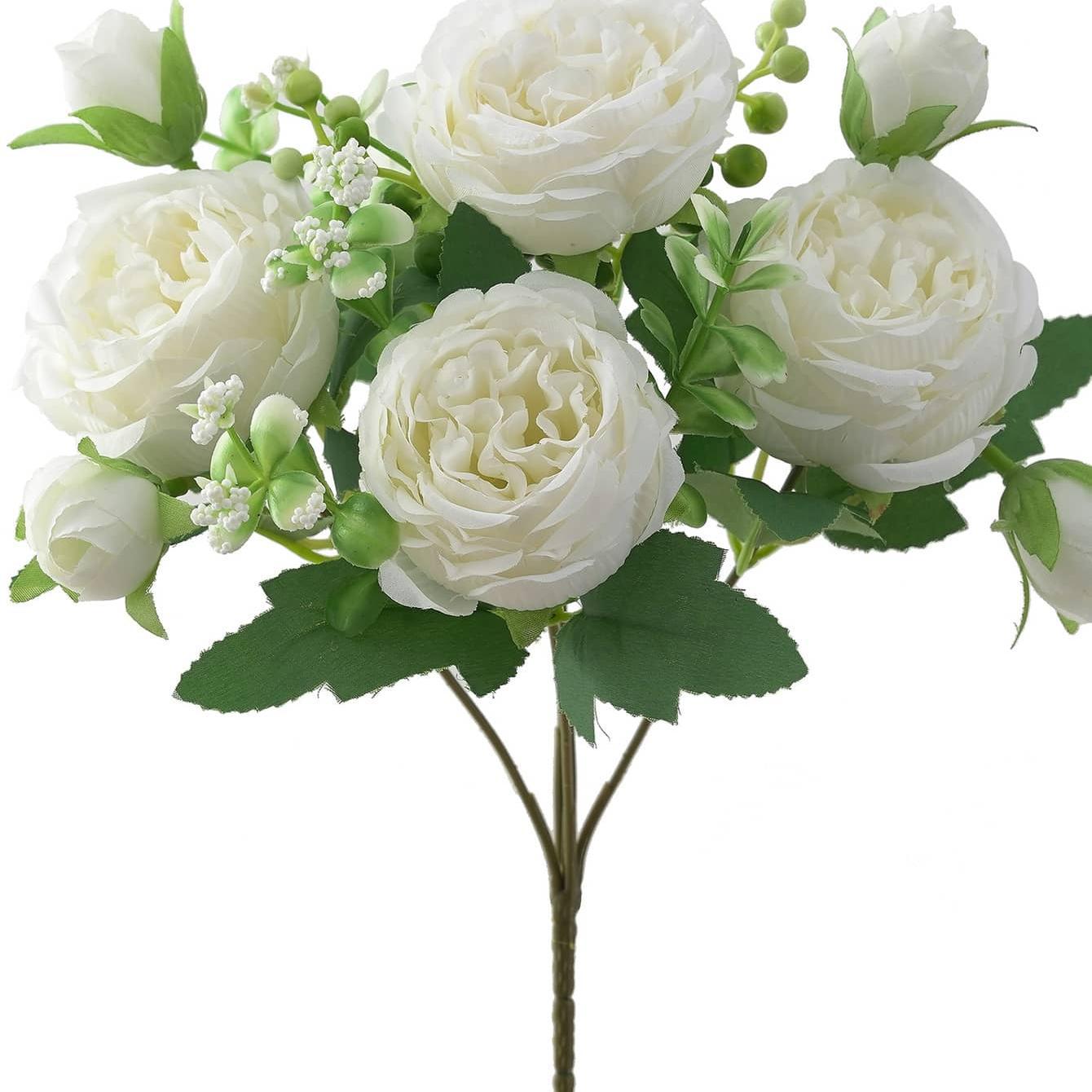 Artificial Peony and Rose Bouquet for Home Decor