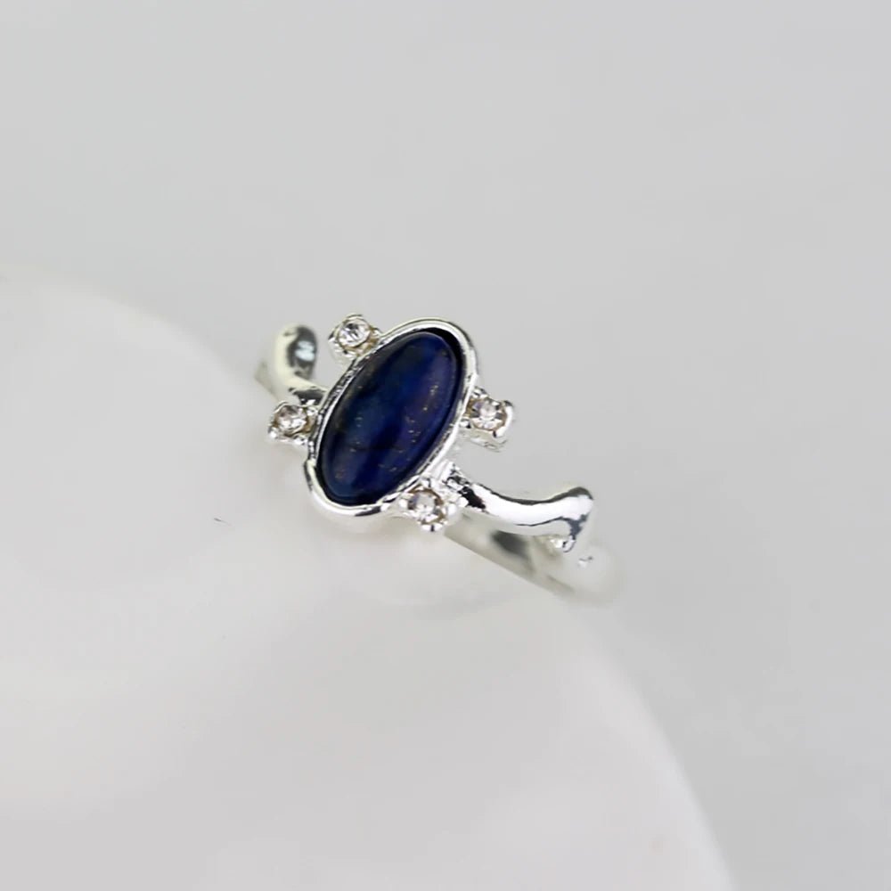 1 Stück The Vampire Diaries Ringe Elena Gilbert Daylight Ringe Vintage Kristallring mit blauem Lapislazuli Modeschmuck Filme Cosplay - flohmarkt-deutschland.shop