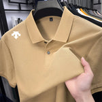 100 % Baumwolle, Herren-Poloshirt, Sommer, Luxusmarke, Revers, geometrischer Druck, kurze Ärmel, T-Shirrrenbekleidung, Oberteile - flohmarkt-deutschland.shop