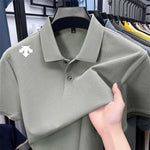 100 % Baumwolle, Herren-Poloshirt, Sommer, Luxusmarke, Revers, geometrischer Druck, kurze Ärmel, T-Shirrrenbekleidung, Oberteile - flohmarkt-deutschland.shop