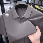 100 % Baumwolle, Herren-Poloshirt, Sommer, Luxusmarke, Revers, geometrischer Druck, kurze Ärmel, T-Shirrrenbekleidung, Oberteile - flohmarkt-deutschland.shop