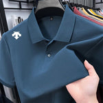 100 % Baumwolle, Herren-Poloshirt, Sommer, Luxusmarke, Revers, geometrischer Druck, kurze Ärmel, T-Shirrrenbekleidung, Oberteile - flohmarkt-deutschland.shop