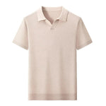 100% Cotton Short-sleeved POLO Shirt Men's Lapel Knitted T-shirt High-end Casual Bottoming Versatile Men's Short-sleeved Men's T - flohmarkt-deutschland.shop
