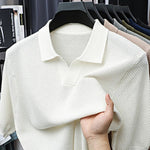 100% Cotton Short-sleeved POLO Shirt Men's Lapel Knitted T-shirt High-end Casual Bottoming Versatile Men's Short-sleeved Men's T - flohmarkt-deutschland.shop