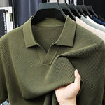 100% Cotton Short-sleeved POLO Shirt Men's Lapel Knitted T-shirt High-end Casual Bottoming Versatile Men's Short-sleeved Men's T - flohmarkt-deutschland.shop