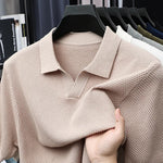100% Cotton Short-sleeved POLO Shirt Men's Lapel Knitted T-shirt High-end Casual Bottoming Versatile Men's Short-sleeved Men's T - flohmarkt-deutschland.shop