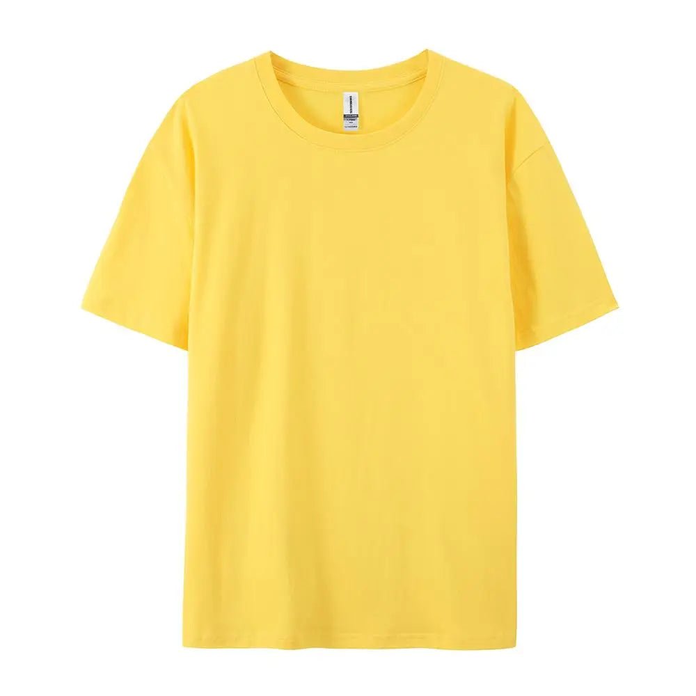 100% Cotton Solid Color T-Shirts Men Woman Short Sleeve Fashion Brand Trend Casual Soft Clothing Tees Breathable Summer Tops - flohmarkt-deutschland.shop