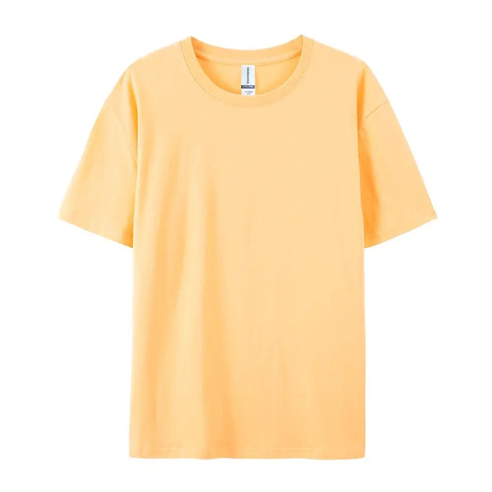 100% Cotton Solid Color T-Shirts Men Woman Short Sleeve Fashion Brand Trend Casual Soft Clothing Tees Breathable Summer Tops - flohmarkt-deutschland.shop