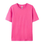 100% Cotton Solid Color T-Shirts Men Woman Short Sleeve Fashion Brand Trend Casual Soft Clothing Tees Breathable Summer Tops - flohmarkt-deutschland.shop