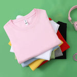 100% Cotton Solid Color T-Shirts Men Woman Short Sleeve Fashion Brand Trend Casual Soft Clothing Tees Breathable Summer Tops - flohmarkt-deutschland.shop