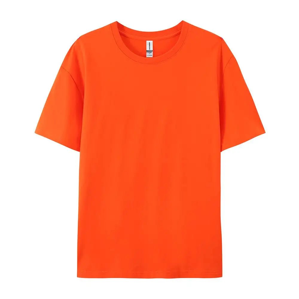 100% Cotton Solid Color T-Shirts Men Woman Short Sleeve Fashion Brand Trend Casual Soft Clothing Tees Breathable Summer Tops - flohmarkt-deutschland.shop