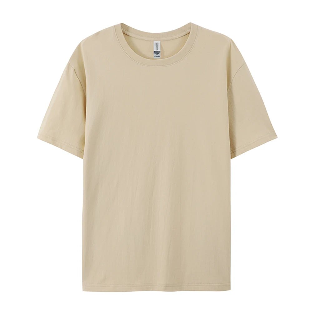 100% Cotton Solid Color T-Shirts Men Woman Short Sleeve Fashion Brand Trend Casual Soft Clothing Tees Breathable Summer Tops - flohmarkt-deutschland.shop