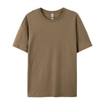 100% Cotton Solid Color T-Shirts Men Woman Short Sleeve Fashion Brand Trend Casual Soft Clothing Tees Breathable Summer Tops - flohmarkt-deutschland.shop