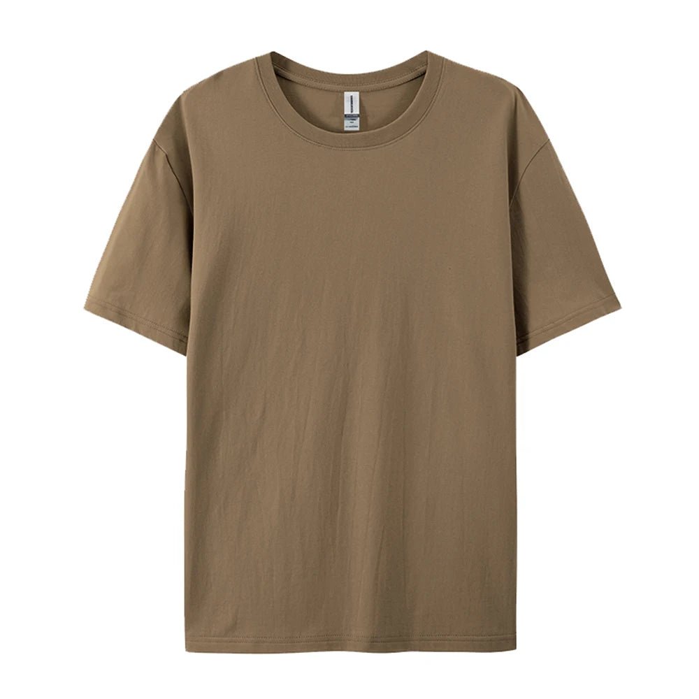 100% Cotton Solid Color T-Shirts Men Woman Short Sleeve Fashion Brand Trend Casual Soft Clothing Tees Breathable Summer Tops - flohmarkt-deutschland.shop