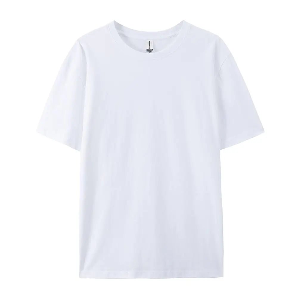 100% Cotton Solid Color T-Shirts Men Woman Short Sleeve Fashion Brand Trend Casual Soft Clothing Tees Breathable Summer Tops - flohmarkt-deutschland.shop