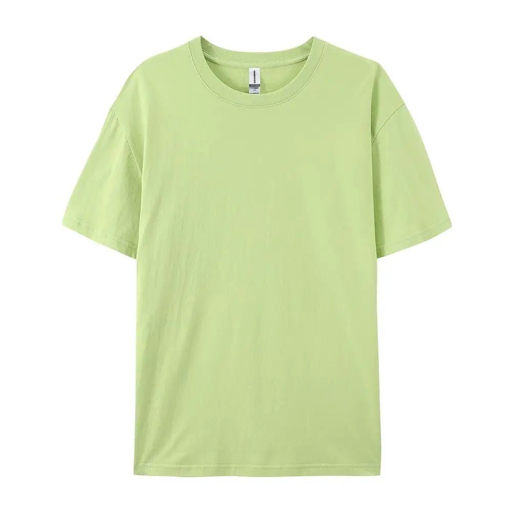 100% Cotton Solid Color T-Shirts Men Woman Short Sleeve Fashion Brand Trend Casual Soft Clothing Tees Breathable Summer Tops - flohmarkt-deutschland.shop