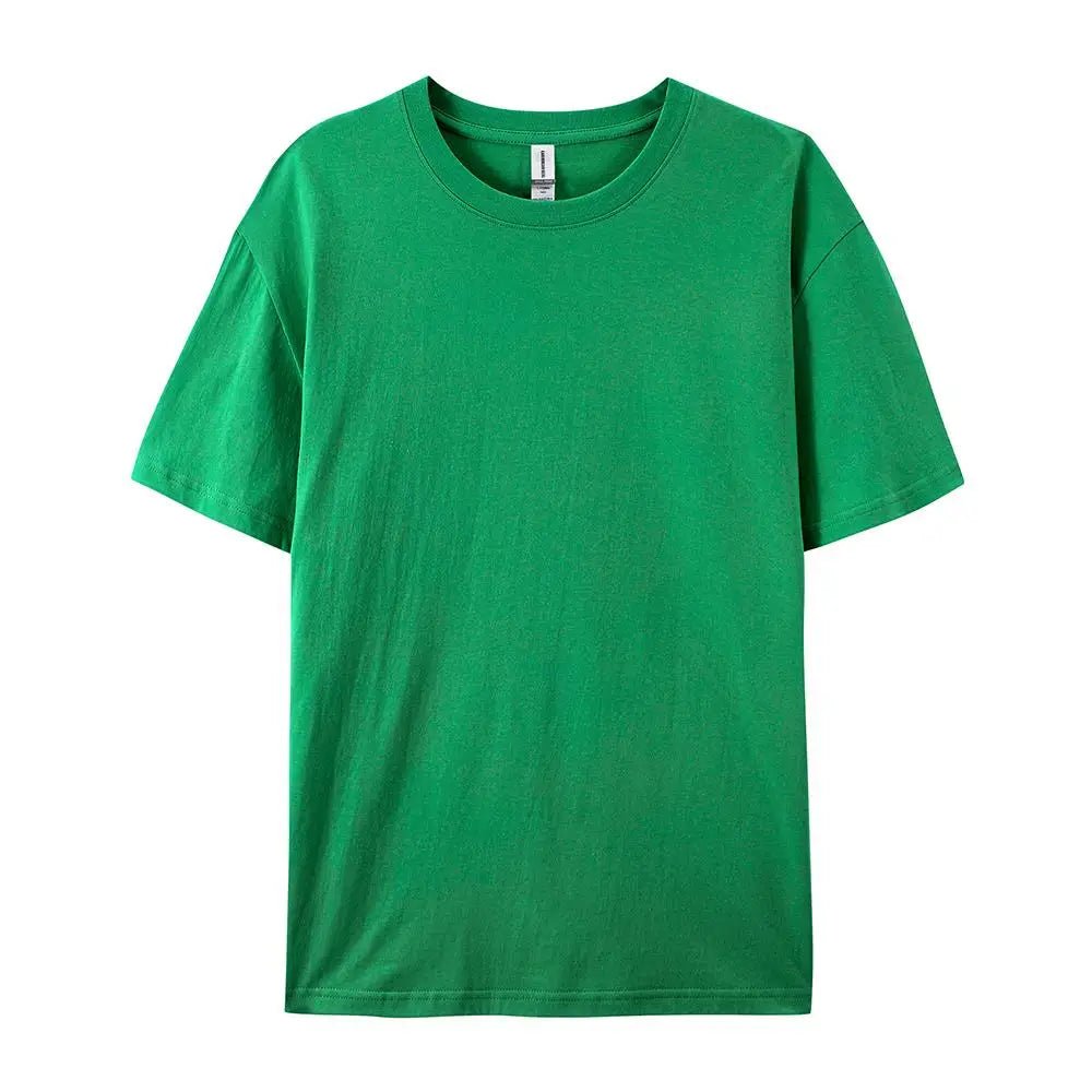 100% Cotton Solid Color T-Shirts Men Woman Short Sleeve Fashion Brand Trend Casual Soft Clothing Tees Breathable Summer Tops - flohmarkt-deutschland.shop