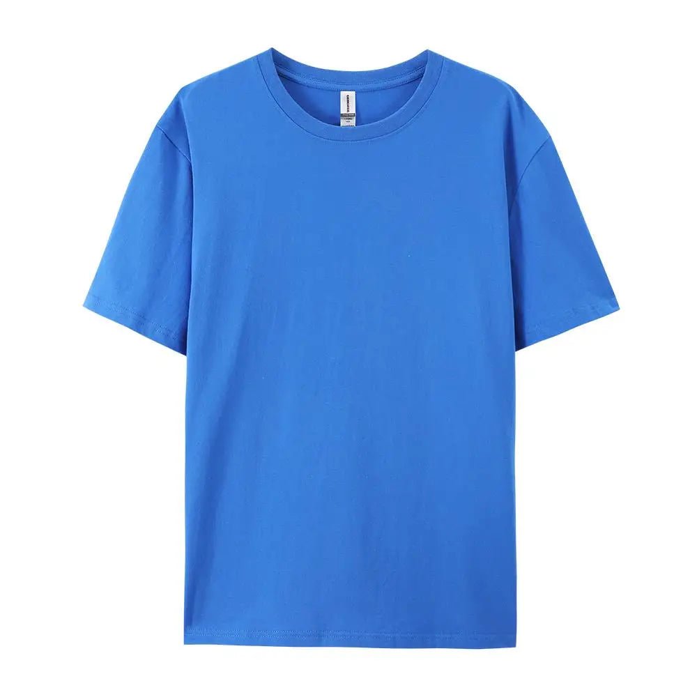 100% Cotton Solid Color T-Shirts Men Woman Short Sleeve Fashion Brand Trend Casual Soft Clothing Tees Breathable Summer Tops - flohmarkt-deutschland.shop