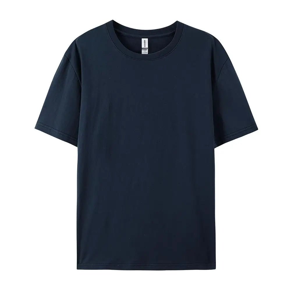 100% Cotton Solid Color T-Shirts Men Woman Short Sleeve Fashion Brand Trend Casual Soft Clothing Tees Breathable Summer Tops - flohmarkt-deutschland.shop