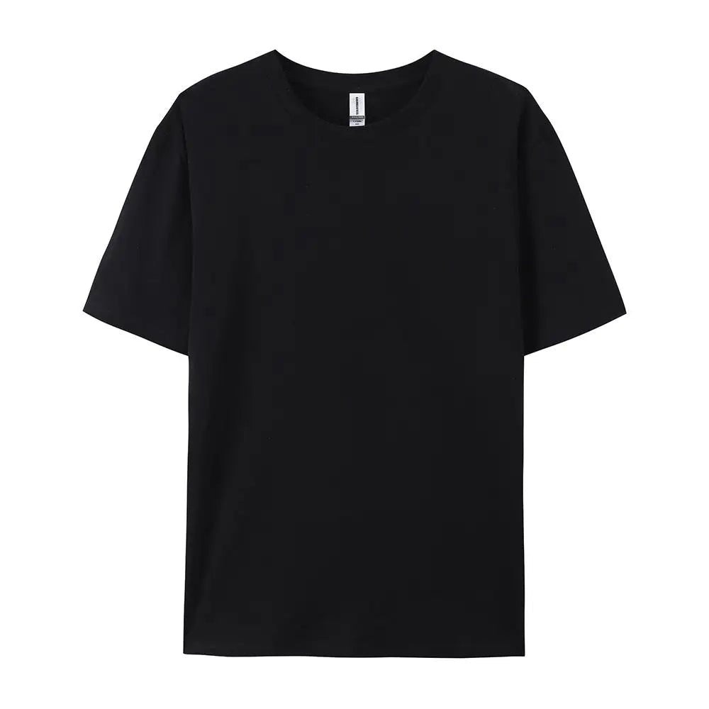 100% Cotton Solid Color T-Shirts Men Woman Short Sleeve Fashion Brand Trend Casual Soft Clothing Tees Breathable Summer Tops - flohmarkt-deutschland.shop