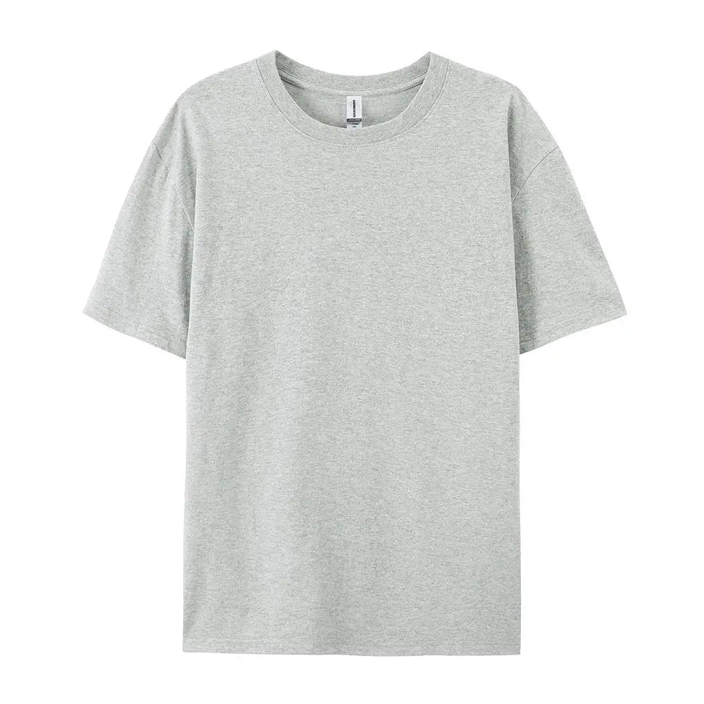 100% Cotton Solid Color T-Shirts Men Woman Short Sleeve Fashion Brand Trend Casual Soft Clothing Tees Breathable Summer Tops - flohmarkt-deutschland.shop
