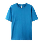100% Cotton Solid Color T-Shirts Men Woman Short Sleeve Fashion Brand Trend Casual Soft Clothing Tees Breathable Summer Tops - flohmarkt-deutschland.shop