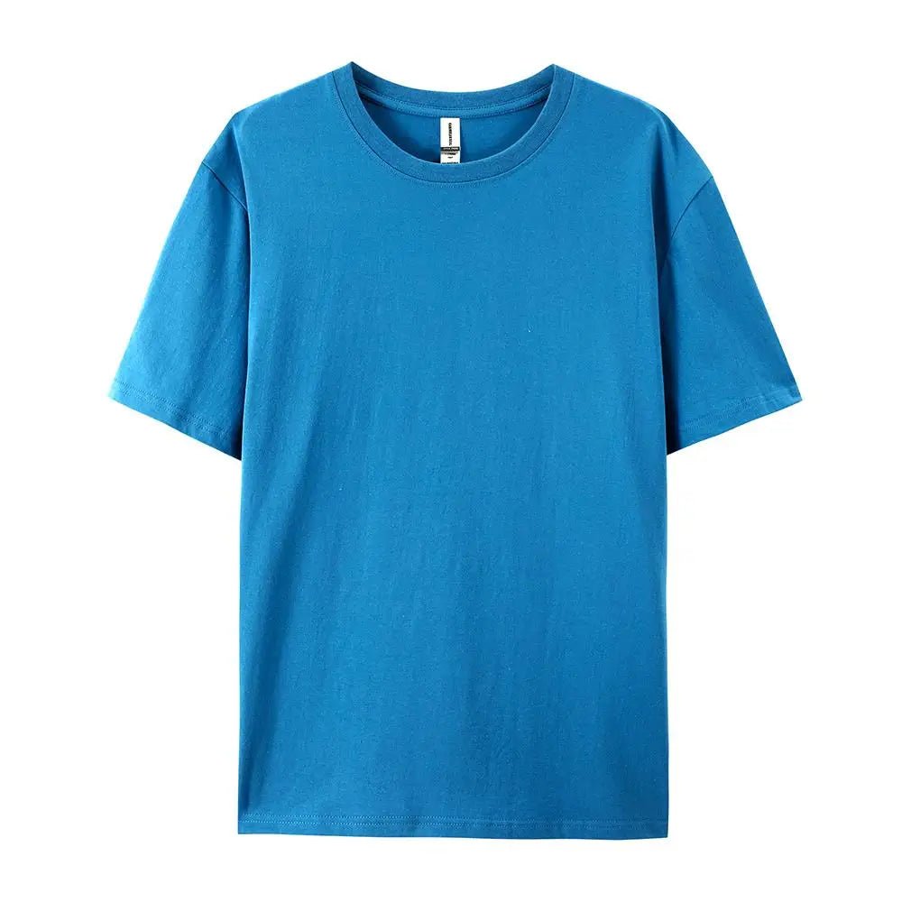 100% Cotton Solid Color T-Shirts Men Woman Short Sleeve Fashion Brand Trend Casual Soft Clothing Tees Breathable Summer Tops - flohmarkt-deutschland.shop