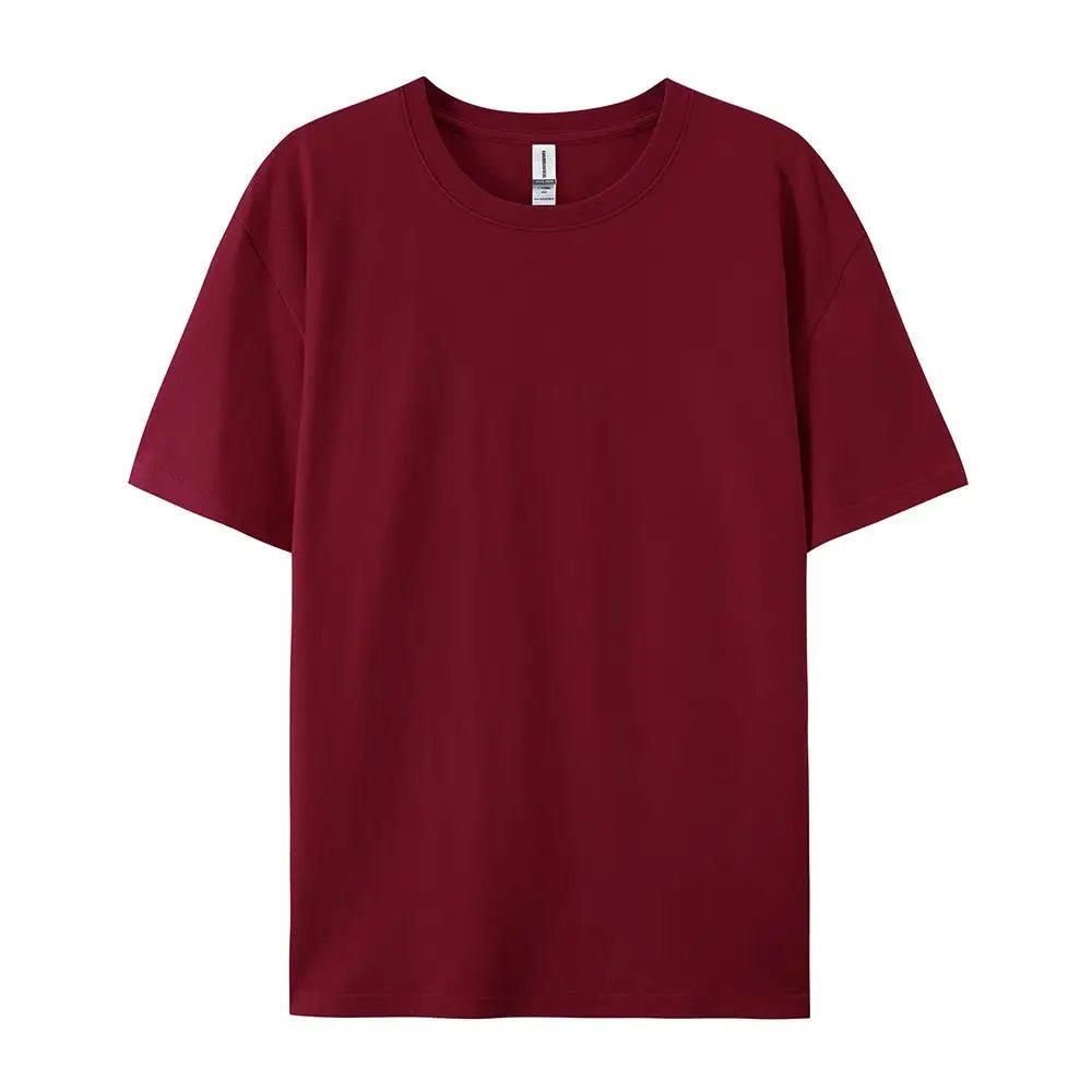 100% Cotton Solid Color T-Shirts Men Woman Short Sleeve Fashion Brand Trend Casual Soft Clothing Tees Breathable Summer Tops - flohmarkt-deutschland.shop