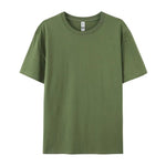 100% Cotton Solid Color T-Shirts Men Woman Short Sleeve Fashion Brand Trend Casual Soft Clothing Tees Breathable Summer Tops - flohmarkt-deutschland.shop