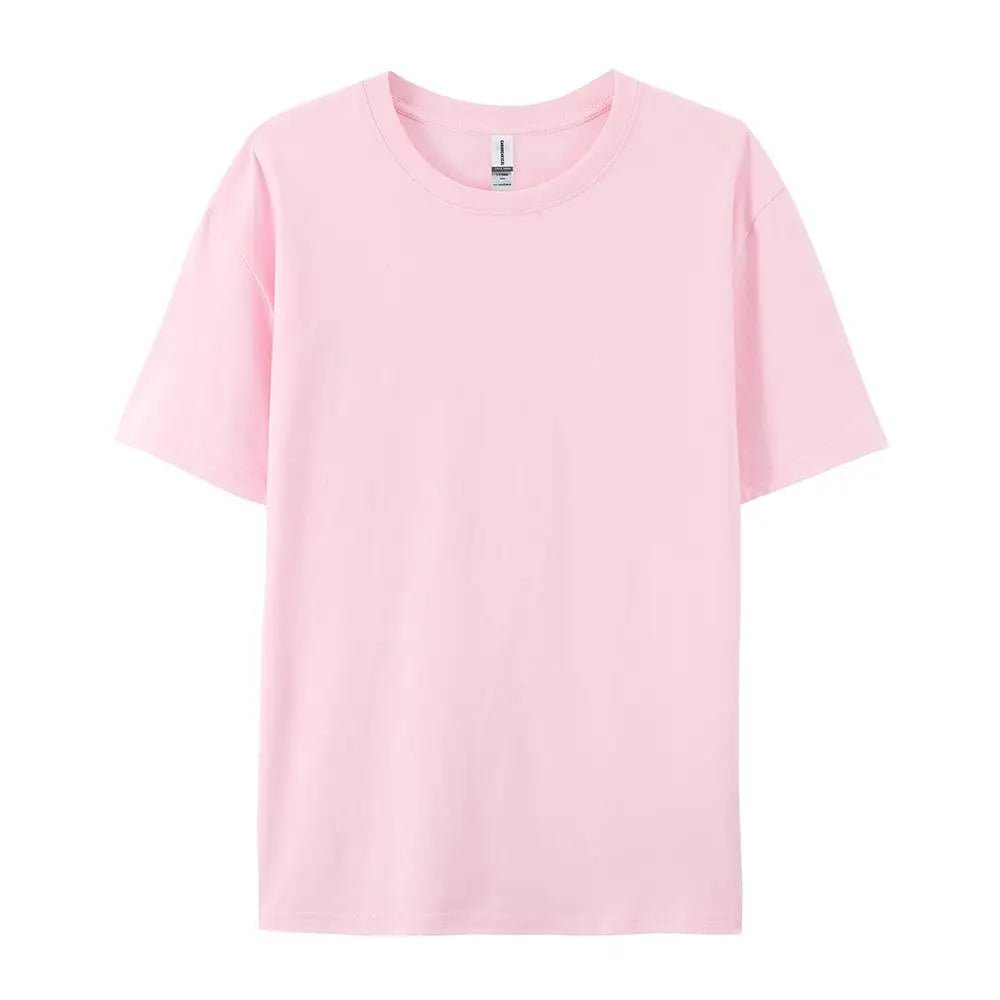 100% Cotton Solid Color T-Shirts Men Woman Short Sleeve Fashion Brand Trend Casual Soft Clothing Tees Breathable Summer Tops - flohmarkt-deutschland.shop