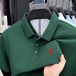 100% pure cotton short sleeved men's polo shirt summer fashion high-end brand pony embroidery golf top casual business T-shirt - flohmarkt-deutschland.shop
