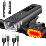1000LM Fahrrad Led Front Licht LED USB Aufladbare Smart Sensor Rücklicht Wasserdichte Helle Taschenlampe Sicherheit Radfahren Lichter - flohmarkt-deutschland.shop