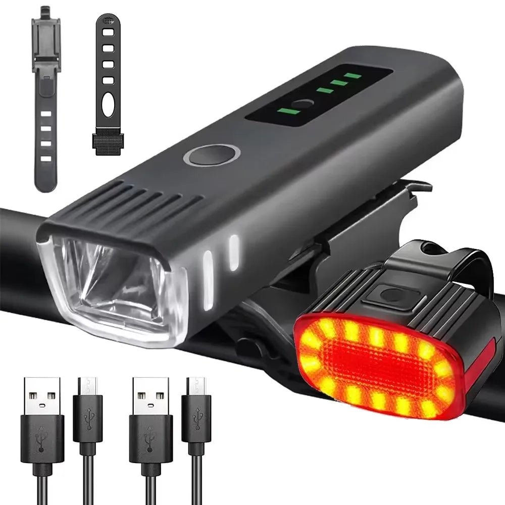 1000LM Fahrrad Led Front Licht LED USB Aufladbare Smart Sensor Rücklicht Wasserdichte Helle Taschenlampe Sicherheit Radfahren Lichter - flohmarkt-deutschland.shop