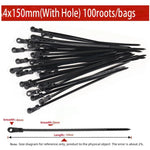100PCS Screw Hole Nylon Cable Ties Multipurpose Duty Adjustable Self-locking Cord Ties Organizer Straps Fastening Loop - flohmarkt-deutschland.shop