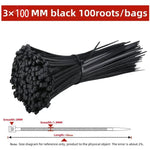 100PCS Screw Hole Nylon Cable Ties Multipurpose Duty Adjustable Self-locking Cord Ties Organizer Straps Fastening Loop - flohmarkt-deutschland.shop