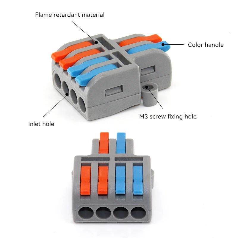 10/30/50 PCS Mini Fast Wiring Cable Connectors Universal Compact Splitter Electrical Conductors Push-in Home Terminal Block - flohmarkt-deutschland.shop
