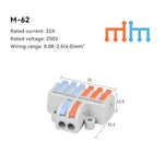 10/30/50 PCS Mini Fast Wiring Cable Connectors Universal Compact Splitter Electrical Conductors Push-in Home Terminal Block - flohmarkt-deutschland.shop