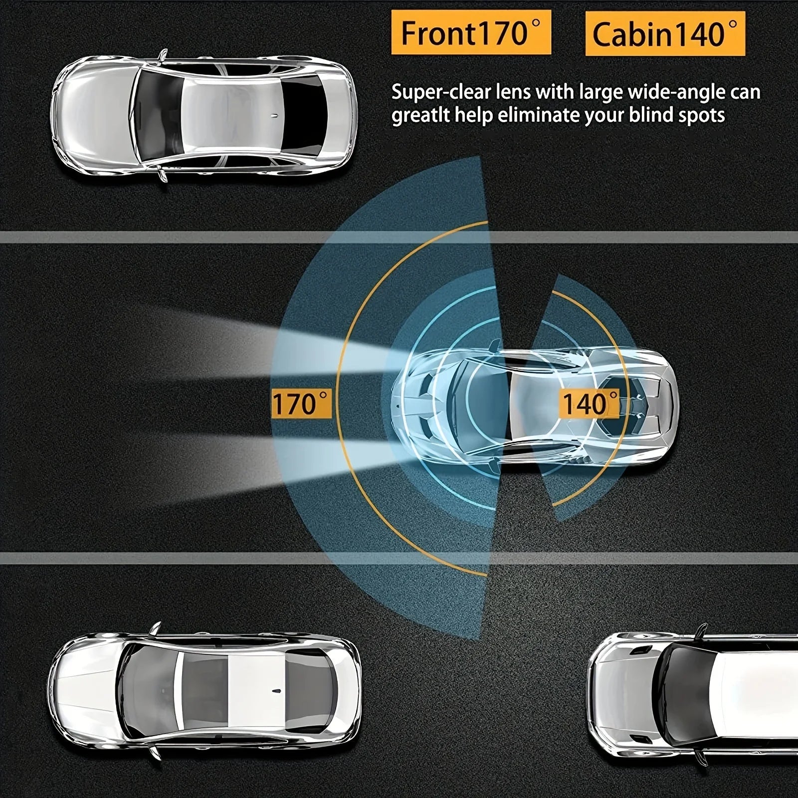 1080P WIFI Dual camera Dash Cam for cars,Front And Inside,car camera with IR Night Vision,Loop Recording,wide angle Car DVR Came - flohmarkt-deutschland.shop