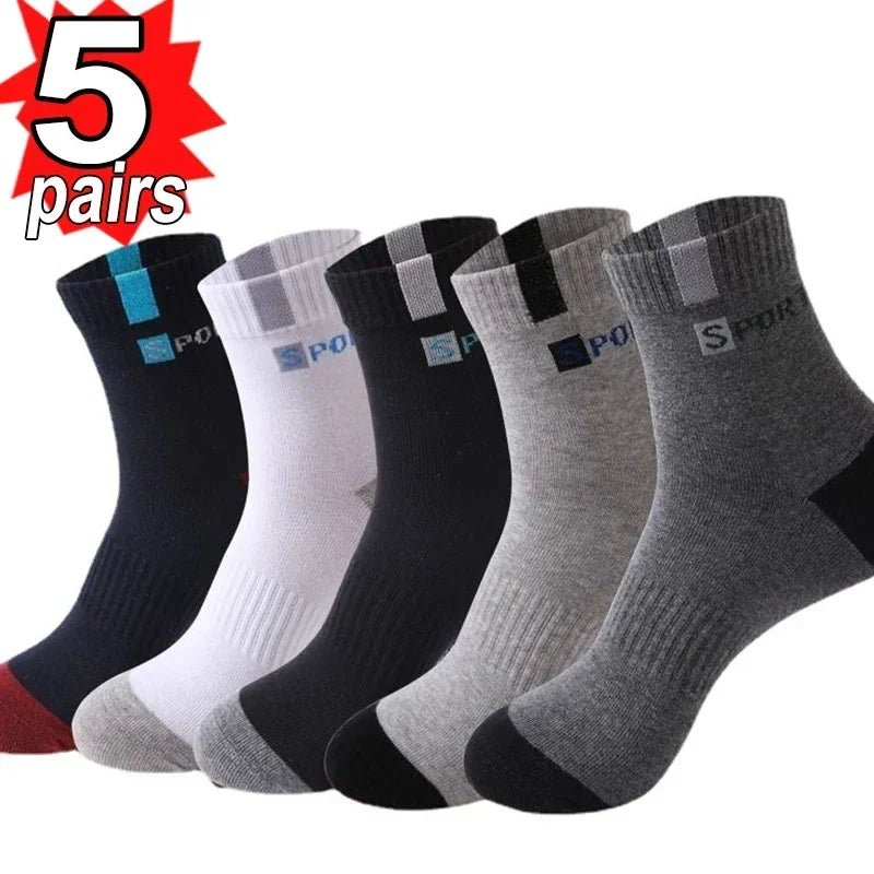 10pairs Breathable Cotton Sports Stockings Men Bamboo Fiber Autumn and Winter Men Socks Sweat Absorption Deodorant Business Sox - flohmarkt-deutschland.shop