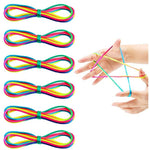 10PCS Rainbow Rope Finger Games For Kids Cats Cradle String Toy Children's Day Festival Birthday Party Favors Kinder Spiele - flohmarkt-deutschland.shop