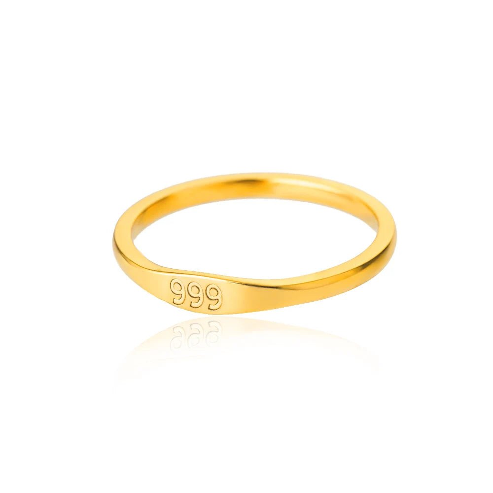 11:11 Engelszahl Ringe für Frauen Vergoldet Glück Edelstahl Ring Vintage Hochzeit Ästhetischen Schmuck Geschenk anillos mujer - flohmarkt-deutschland.shop