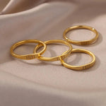 11:11 Engelszahl Ringe für Frauen Vergoldet Glück Edelstahl Ring Vintage Hochzeit Ästhetischen Schmuck Geschenk anillos mujer - flohmarkt-deutschland.shop