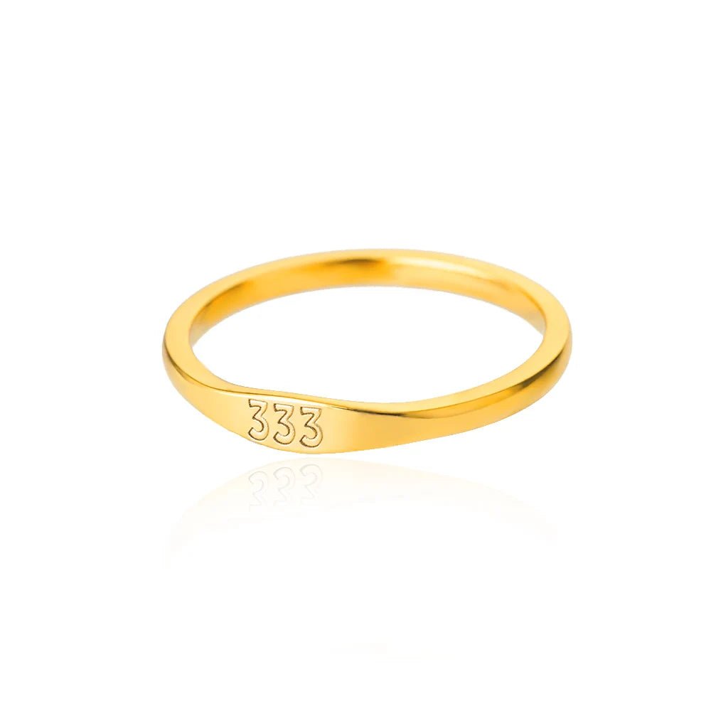 11:11 Engelszahl Ringe für Frauen Vergoldet Glück Edelstahl Ring Vintage Hochzeit Ästhetischen Schmuck Geschenk anillos mujer - flohmarkt-deutschland.shop